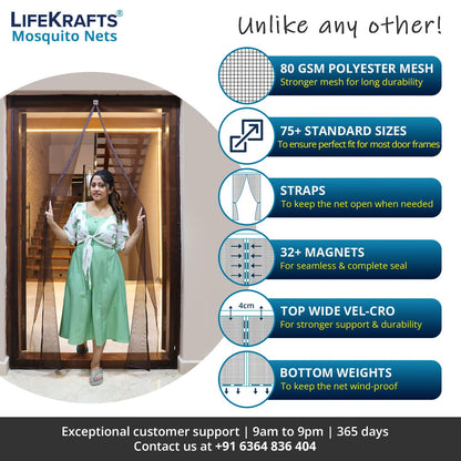 Mesh Screen Net Home Magnetic Foldable Anti Mosquito Door Curtains